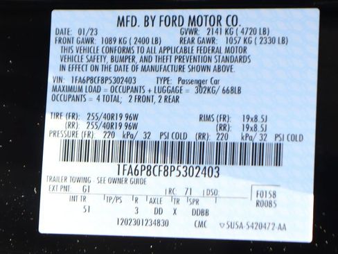 Used 2023 Ford Mustang GT Premium w/ Equipment Group 401A RWD image 45