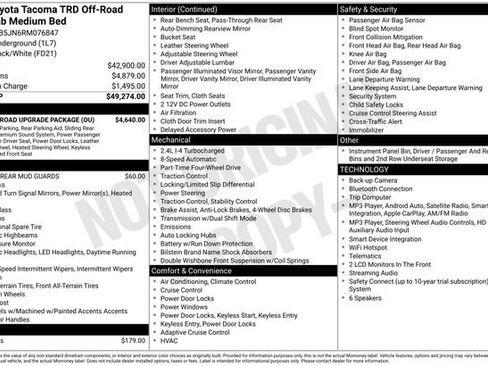 Used 2024 Toyota Tacoma TRD Off-Road w/ TRD Off Road Upgrade Package AWD/4WD image 34