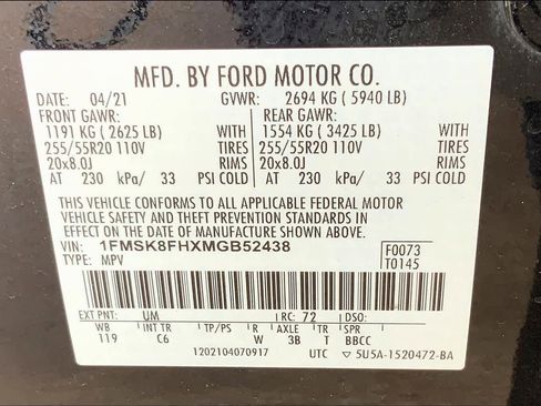 Used 2021 Ford Explorer Limited w/ Equipment Group 301A image 36