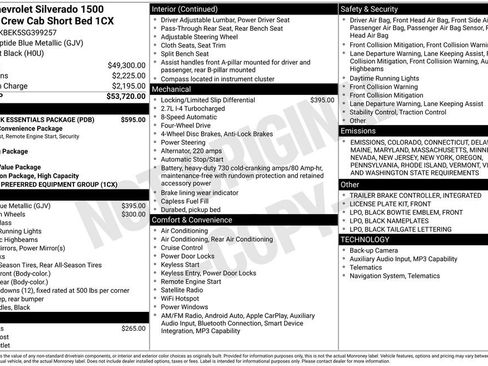 New 2025 Chevrolet Silverado 1500 Custom w/ LPO, Dark Essentials Package image 8