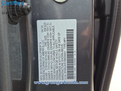 Certified 2024 Honda Odyssey EX-L image 14