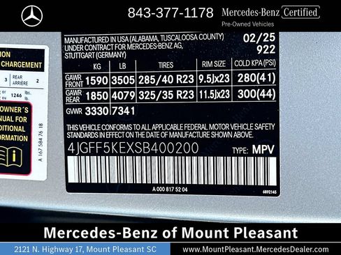 Certified 2025 Mercedes-Benz GLS 450 4MATIC image 33