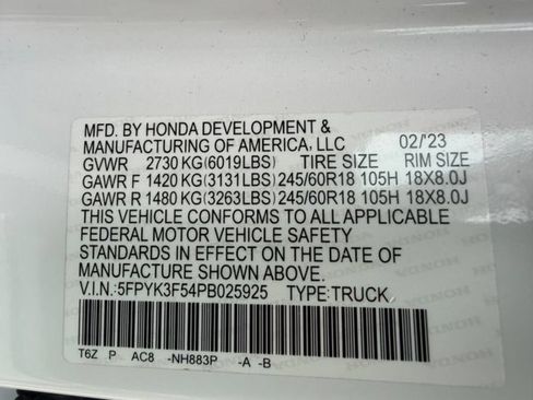 Used 2023 Honda Ridgeline RTL image 49