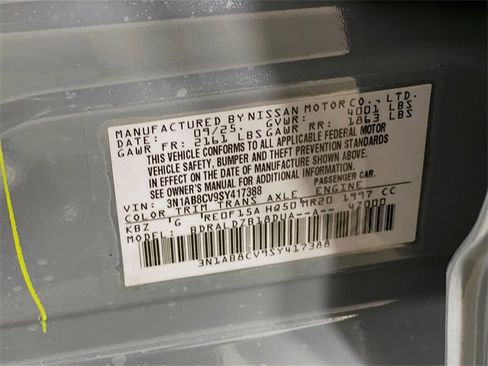 New 2025 Nissan Sentra SV image 21