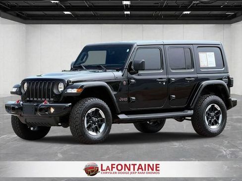 Used 2021 Jeep Wrangler Unlimited Rubicon w/ Uconnect 4C Nav & Sound Group AWD/4WD image 1