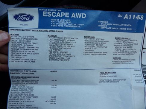 Used 2025 Ford Escape ST-Line w/ Tech Pack #1 AWD/4WD image 46