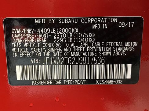 Used 2018 Subaru WRX STI Limited w/ Popular Package #3 AWD/4WD image 30