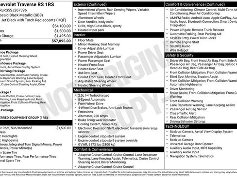 Used 2025 Chevrolet Traverse RS FWD image 16