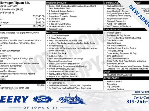 Used 2018 Volkswagen Tiguan SEL AWD/4WD image 13