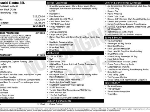 Used 2023 Hyundai Elantra SEL w/ Convenience Package FWD image 2