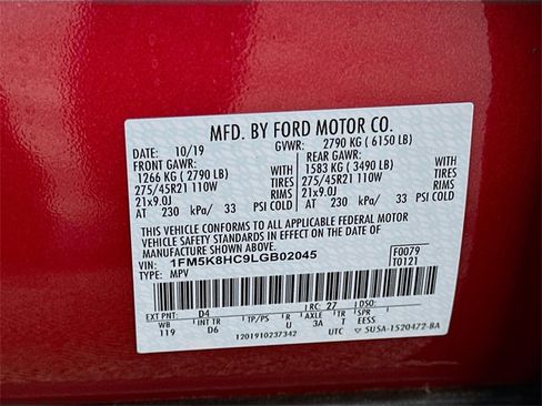 Used 2020 Ford Explorer Platinum w/ Premium Technology Package image 33