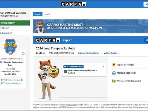 Used 2024 Jeep Compass Latitude w/ Sun and Sound Group image 13