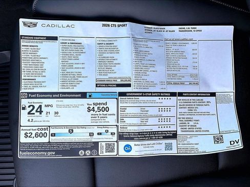 New 2026 Cadillac CT5 Sport w/ Technology Package image 14