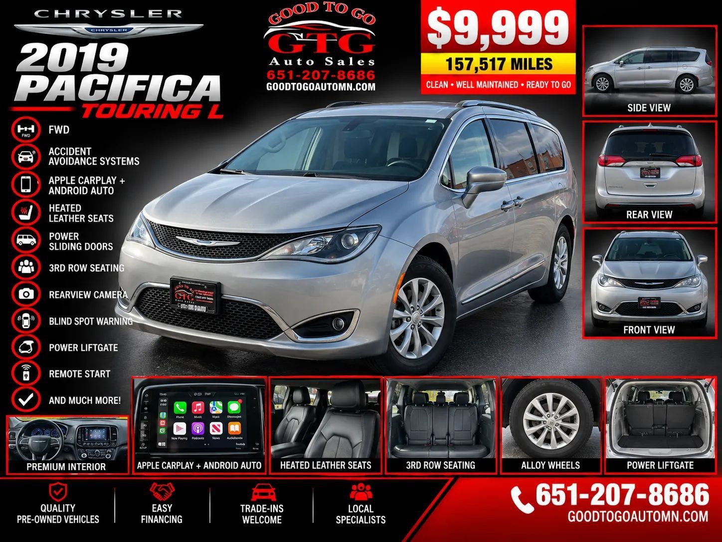 Used 2019 Chrysler Pacifica Touring-L FWD image 1