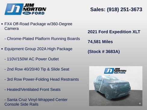 Used 2021 Ford Expedition XLT AWD/4WD image 14