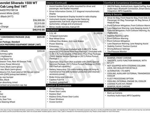 Used 2023 Chevrolet Silverado 1500 W/T w/ WT Fleet Convenience Package RWD image 2