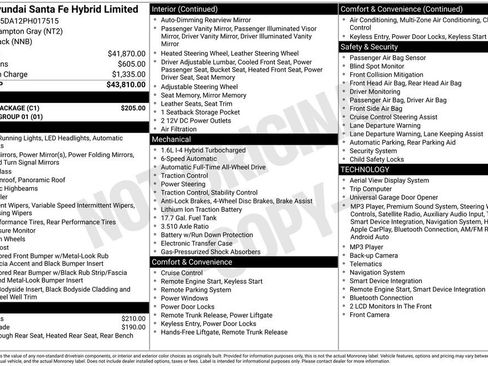 Used 2023 Hyundai Santa Fe Limited w/ Cargo Package AWD/4WD image 1