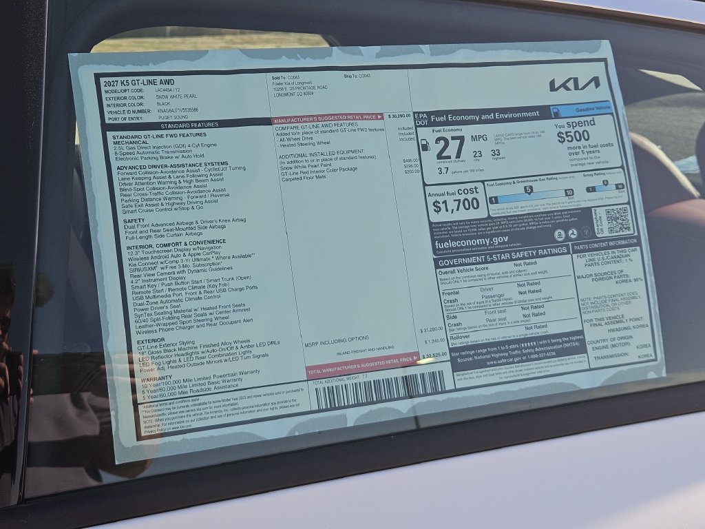 New 2027 Kia K5 GT-Line AWD/4WD image 22