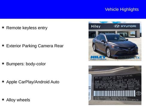 Used 2020 Toyota Camry LE FWD image 10