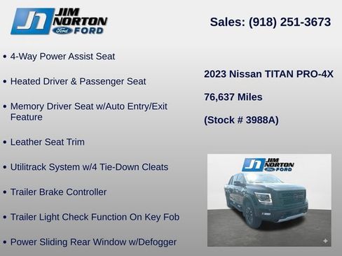Used 2023 Nissan Titan PRO-4X w/ Pro-4x Convenience Package AWD/4WD image 18