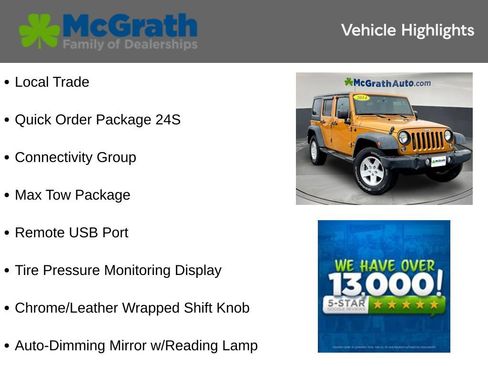 Used 2014 Jeep Wrangler Unlimited Sport w/ Quick Order Package 24S AWD/4WD image 5