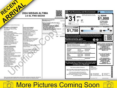 Certified 2024 Nissan Altima 2.5 SL image 1