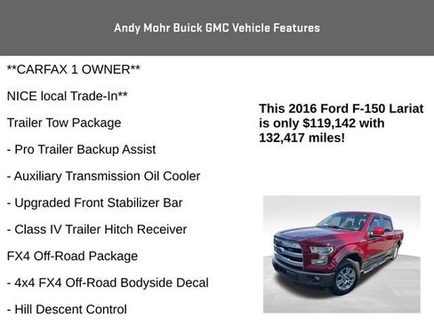 Used 2016 Ford F150 Lariat w/ Equipment Group 501A Mid image 4