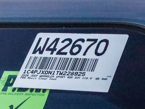 New 2026 Jeep Wrangler Sport S image 31