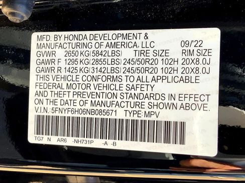 Used 2022 Honda Pilot Elite image 37