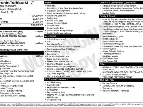 Used 2025 Chevrolet TrailBlazer LT w/ LT Cold Weather Package FWD image 33