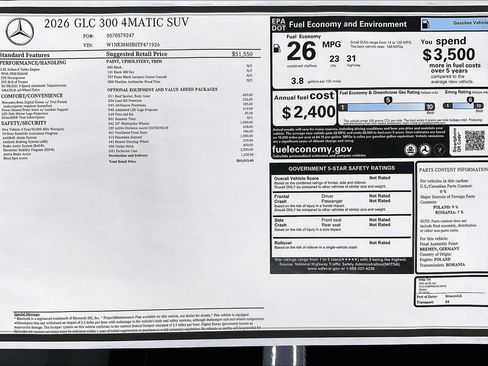 New 2026 Mercedes-Benz GLC 300 4MATIC image 19