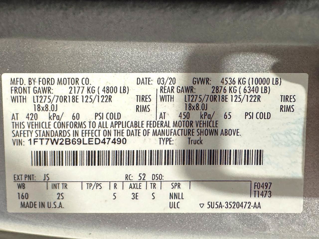 Used 2020 Ford F250 XLT w/ XLT Premium Package AWD/4WD image 18