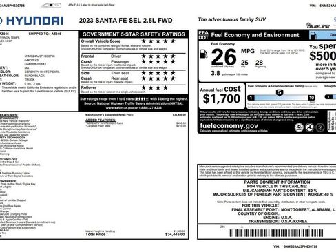 Used 2023 Hyundai Santa Fe SEL image 5