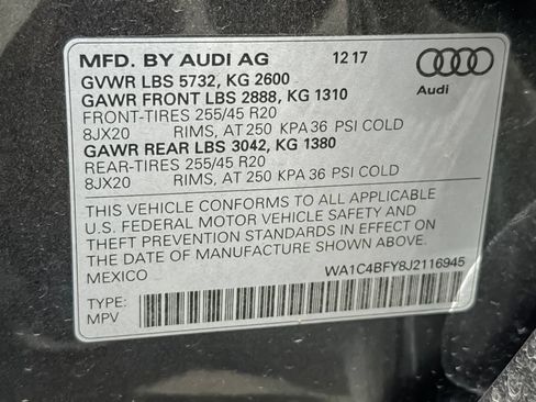 Used 2018 Audi SQ5 Prestige AWD/4WD image 43