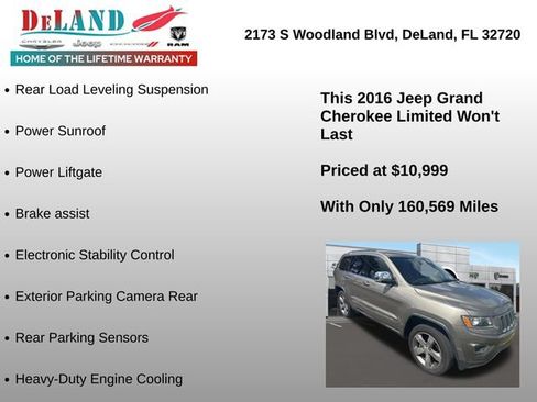 Used 2016 Jeep Grand Cherokee Limited w/ Trailer Tow Group IV AWD/4WD image 3