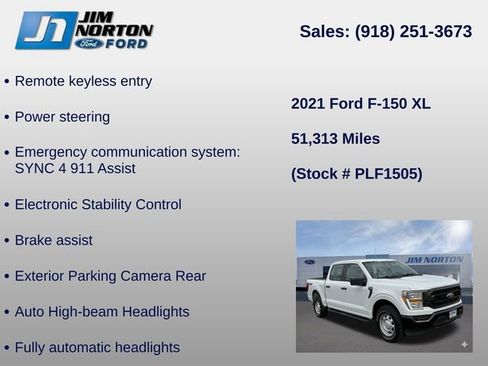 Used 2021 Ford F150 XL w/ Trailer Tow Package AWD/4WD image 21