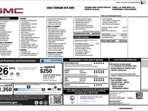 Used 2022 GMC Terrain AT4 w/ Infotainment Package II AWD/4WD image 2