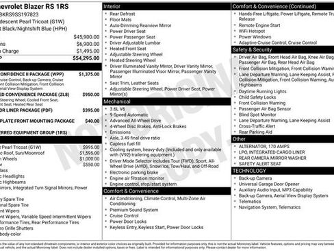 Certified 2025 Chevrolet Blazer RS w/ Driver Confidence II Package AWD/4WD image 30