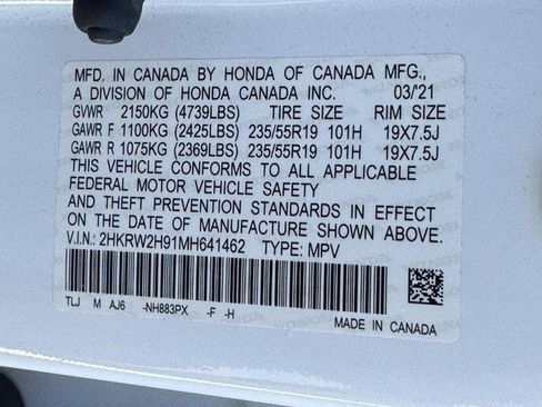 Certified 2021 Honda CR-V Touring image 28