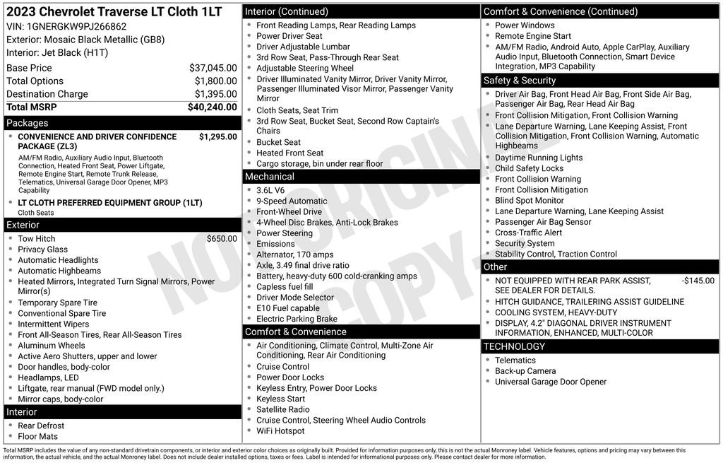 Used 2023 Chevrolet Traverse LT FWD image 6