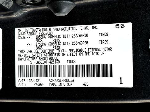 New 2026 Toyota Tundra Limited AWD/4WD image 25