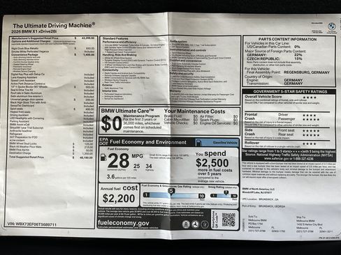 New 2026 BMW X1 xDrive28i w/ Convenience Package AWD/4WD image 36