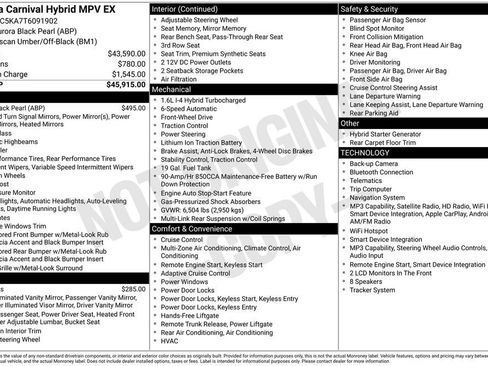 Used 2026 Kia Carnival EX FWD image 2