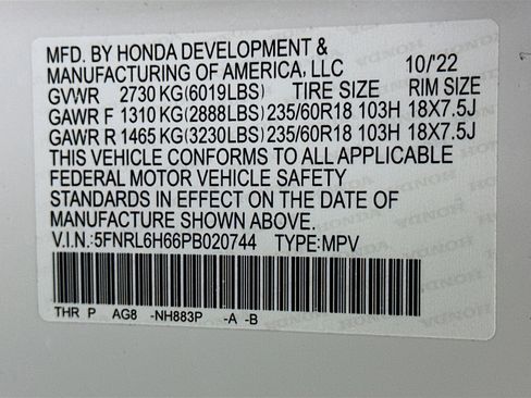 Used 2023 Honda Odyssey EX-L image 12