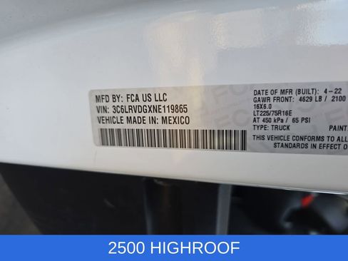 Used 2022 RAM ProMaster 2500 w/ Premium Convenience Group FWD image 35
