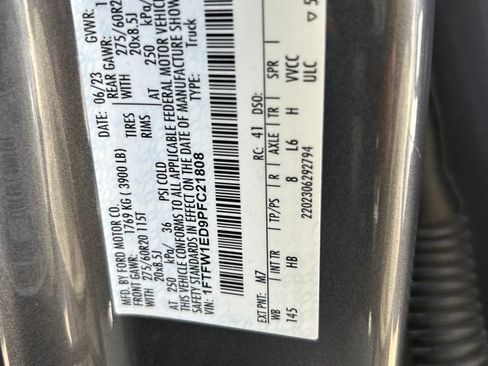 Used 2023 Ford F150 Lariat w/ Equipment Group 502A High AWD/4WD image 3