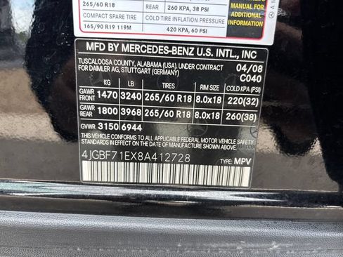 Used 2008 Mercedes-Benz GL 450 4MATIC image 9