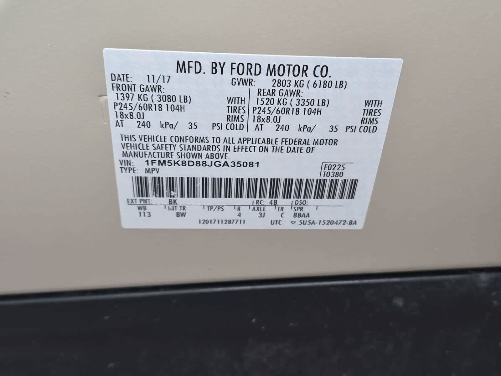 Used 2018 Ford Explorer XLT w/ Equipment Group 202A AWD/4WD image 35