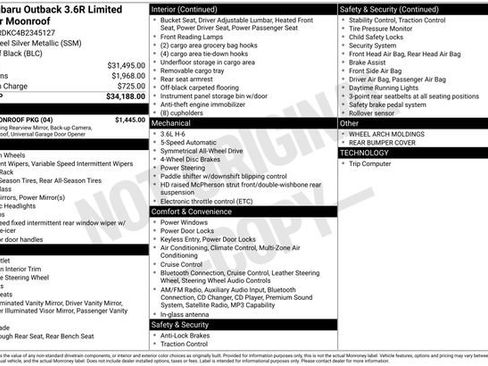 Used 2011 Subaru Outback 3.6R Limited w/ PWR Moonroof Pkg image 1