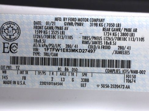 Used 2021 Ford F150 XLT w/ Equipment Group 302A High image 53